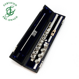 Haynes Custom #41095 - Coin silver, inline G, B footjoint, 14K gold lip plate and riser