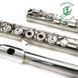 Haynes Custom #49084 - Silver flute, inline G, B footjoint, 14K riser