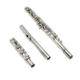 Haynes Custom #52363 - Coin silver, offset G, C# Trill key, D# roller, B footjoint, 18k white gold riser