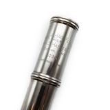 Haynes Custom #52363 - Coin silver, offset G, C# Trill key, D# roller, B footjoint, 18k white gold riser