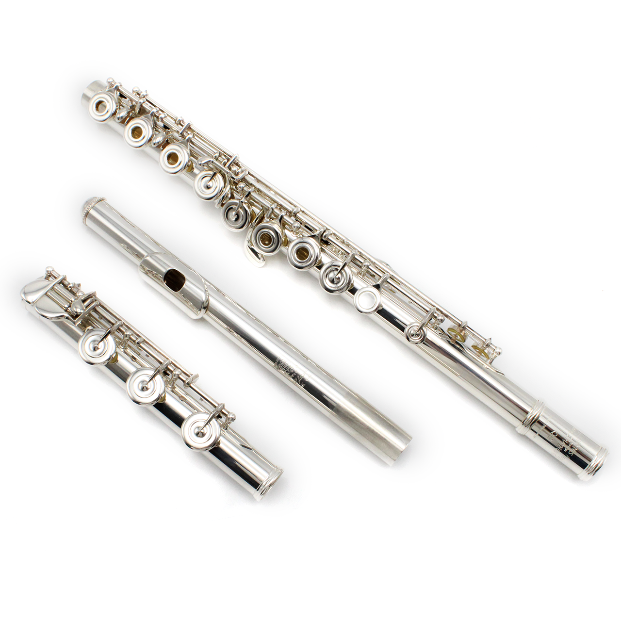 Haynes Q2 #6527 - Sterling Silver Tubing, Offset G, Split E Mechanism, B Footjoint, 14K Gold Riser