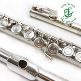 Jack Moore #564 - Silver flute, offset G, Split E mechanism, C# trill key, Closed hole keys, C footjoint