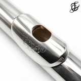 Juan Arista #104 - Straight Alto Headjoint, Sterling silver, 14K gold riser, engraved lip plate - New