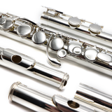 Jupiter Alto Flute 1100XE #YD00377 - Sterling Silver Curved and Straight Headjoints, Split E Mechanism