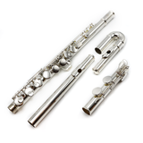 Jupiter Alto Flute 1100XE #YD00377 - Sterling Silver Curved and Straight Headjoints, Split E Mechanism