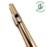 Original J. R. Lafin Headjoint #ULAFE241 - 18K gold tube, 14K gold lip plate, riser, and Adler wings