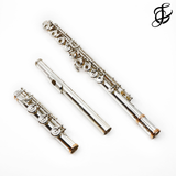 Lillian Burkart "Elite Model" Flute in .998 Pure Silver with 14K gold tone holes and rings (New)