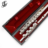 Lillian Burkart "Elite Model" Flute in .998 Pure Silver with 14K gold tone holes and rings (New)