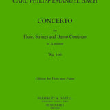 Flute Concerto in A minor, Wq 166 - Urtext (Flute and Piano)