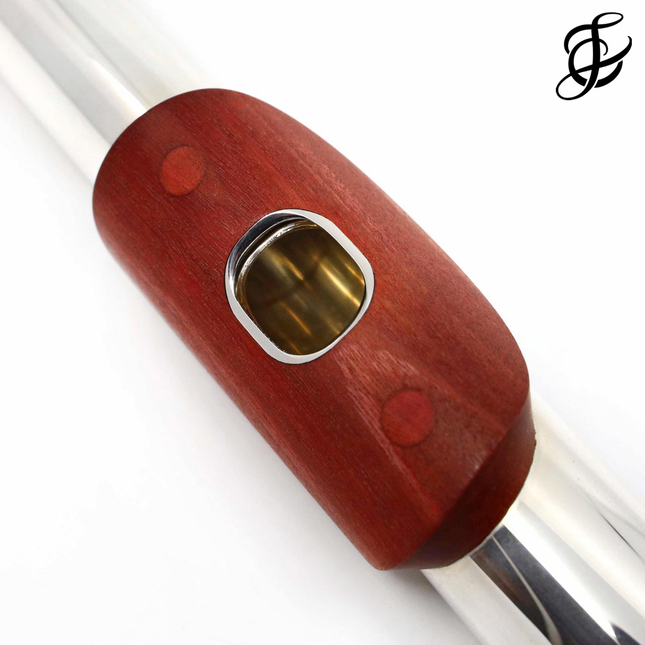 Mancke Sterling Silver Headjoint with Wood Lip Plate and Platinum Rise