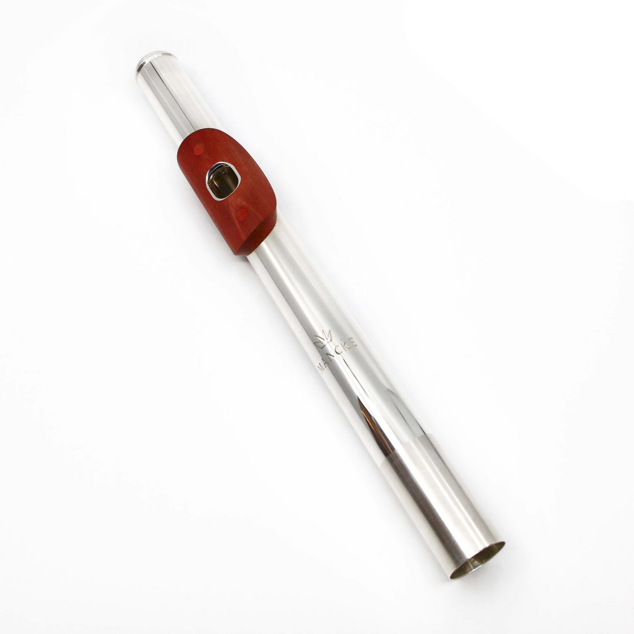 Mancke Sterling Silver Headjoint with Wood Lip Plate and Platinum Rise