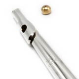 Mancke Headjoint #308 - Sterling Silver, 21.5K Gold Riser, Two Crowns