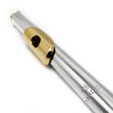 Mancke Headjoint #U-L35-002 - Sterling Silver, 21.5K Gold Lip Plate and Riser, 18K Gold Crown