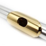 Mancke Headjoint #U-L35-002 - Sterling Silver, 21.5K Gold Lip Plate and Riser, 18K Gold Crown