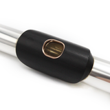 Miyazawa Custom 402 Flute #105108 - Sterling silver tubing, offset G, split E mechanism, C# trill key, D# roller, B footjoint, sterling silver Mancke headjoint with grenadilla lip plate and 14K gold riser