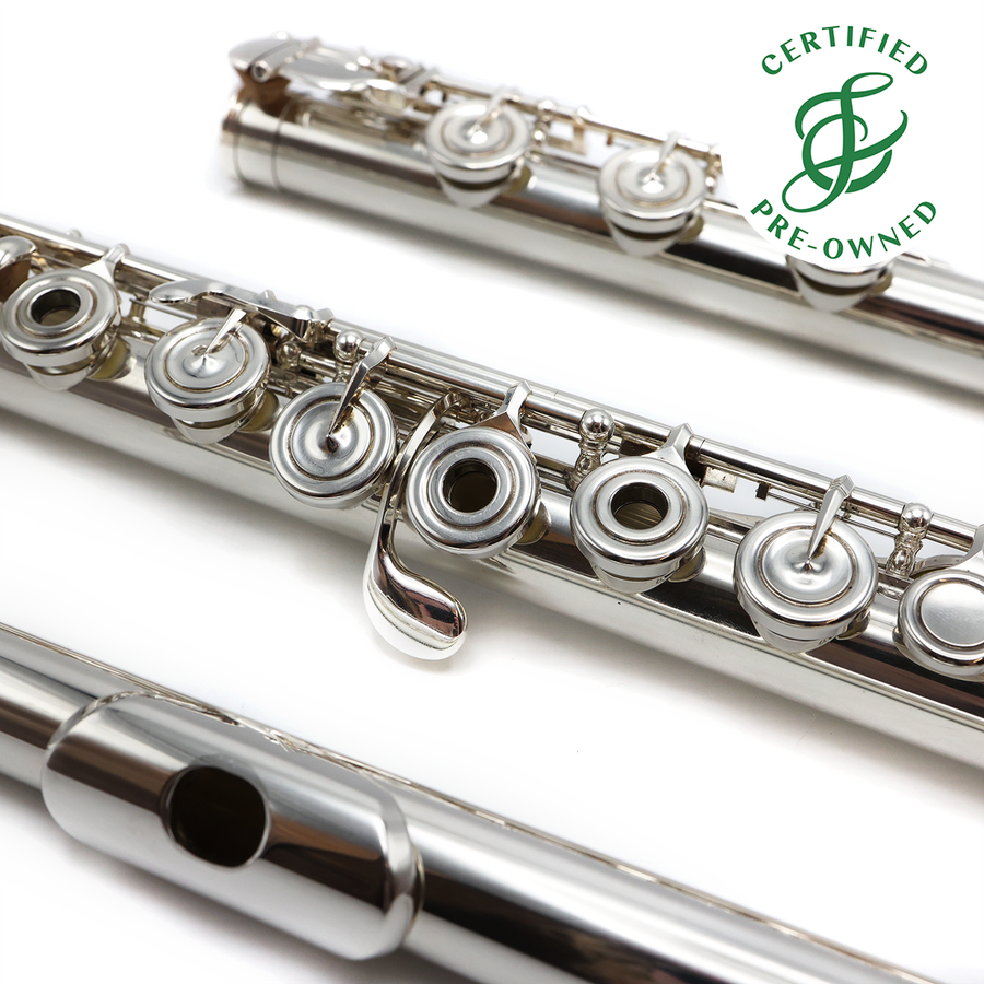 Miyazawa 602 #105359 - Silver tubing, offset G, D# roller, platinum riser