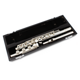 Miyazawa Flute 602 #110559 - Britannia Silver Tubing, Offset G, Split E Mechanism, C# Trill Key, D# Roller, B Footjoint, Heavy Wall, 14K Gold Riser