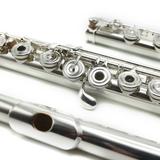 Miyazawa 402 Flute #114855 - Sterling Silver Tubing, Offset G, Split E Mechanism, C# Trill Key, D# Roller, B Footjoint, 14K Gold Riser