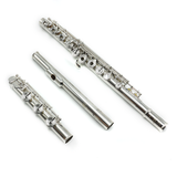 Miyazawa 402 Flute #114855 - Sterling Silver Tubing, Offset G, Split E Mechanism, C# Trill Key, D# Roller, B Footjoint, 14K Gold Riser
