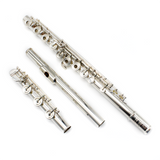 Miyazawa 602 #118527 - Britannia Silver Tubing, Offset G, C# Trill Key, D# Roller, B Footjoint, 14K Gold Riser