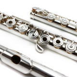 Miyazawa Cresta B #201063 - Britannia silver, offset G, split E mechanism, B footjoint, 14K gold toneholes, 14K gold riser