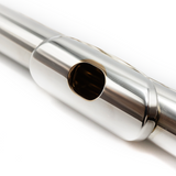 Miyazawa Cresta B #201063 - Britannia silver, offset G, split E mechanism, B footjoint, 14K gold toneholes, 14K gold riser