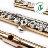 Miyazawa 9K #85385- 9K gold flute, offset G, split E mechanism, C# trill key, C# and D# rollers, B footjoint, 14K headjoint