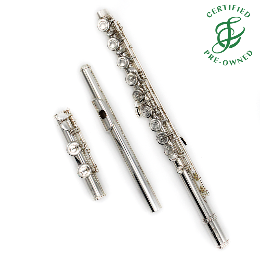 Jack Moore #266 - Silver flute, offset G, C# trill key, Closed hole keys, C footjoint