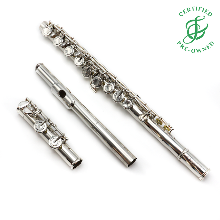 Jack Moore #564 - Silver flute, offset G, Split E mechanism, C# trill key, Closed hole keys, C footjoint
