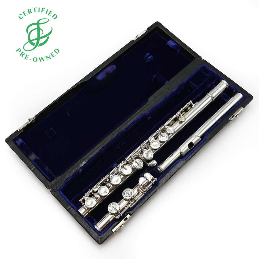 Jack Moore #564 - Silver flute, offset G, Split E mechanism, C# trill key, Closed hole keys, C footjoint