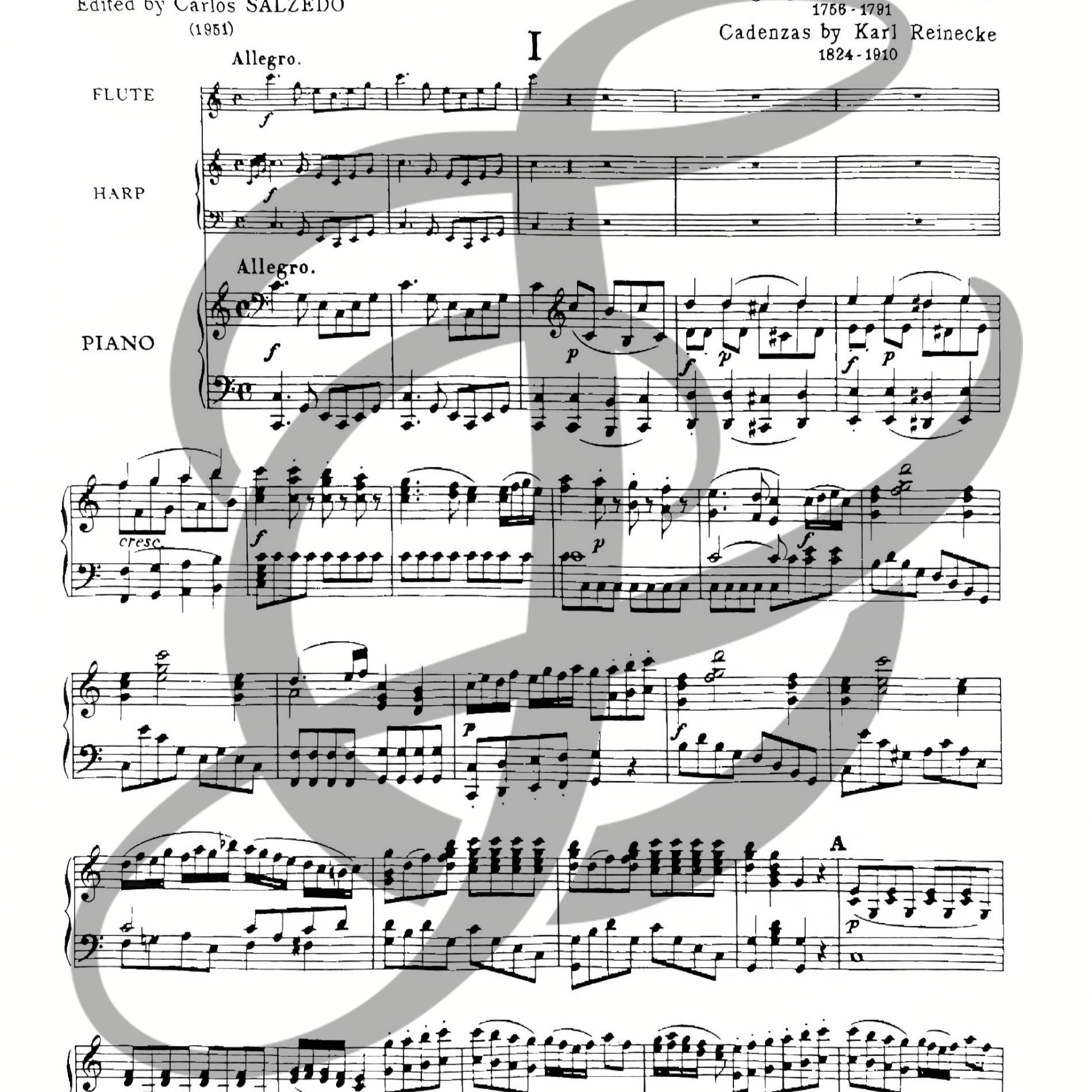 Concerto in C Major, K. 299 for Flute and Harp (Flute, Harp, Piano)