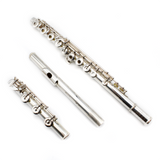 Muramatsu SR #100149 - Plata esterlina, Sol desplazado, llave de trino en Do sostenido, rodillo en Re sostenido, pie en Si
