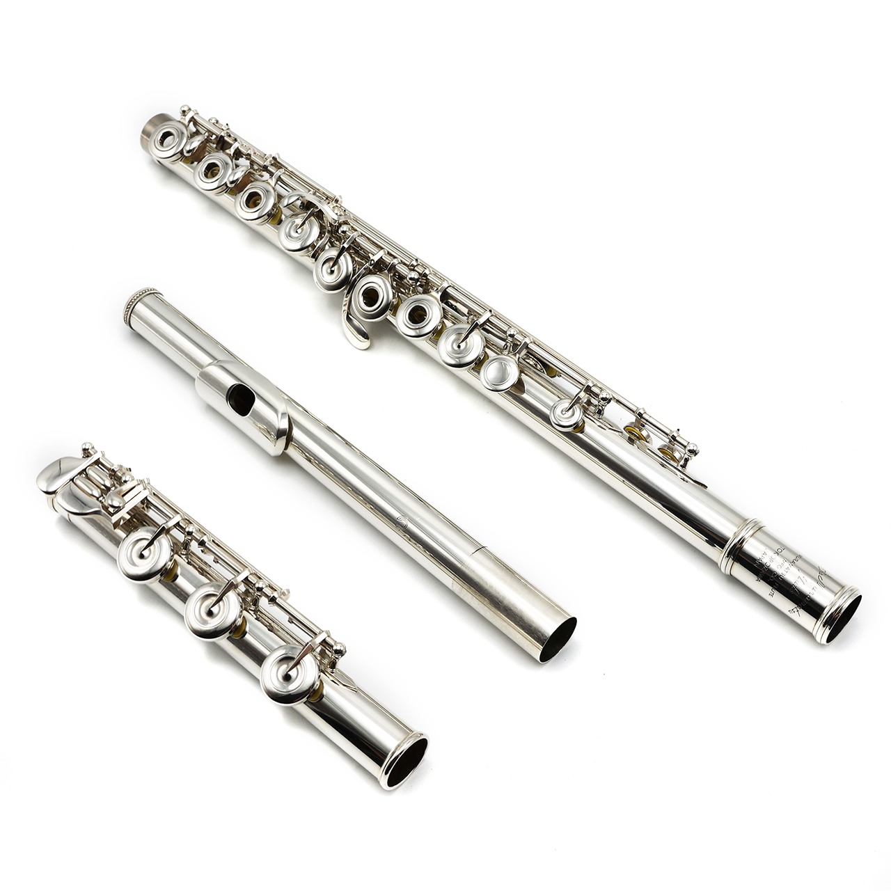 Muramatsu EX #76009 - Kopfstück aus Sterlingsilber, Offset-G-Blase, Split-E-Mechanik, B-Fußstück