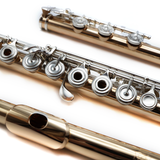 Nagahara Standard Model Flute #1144 - 14K gold body, inline G, split E mechanism, C# trill key, B footjoint, 18K gold headjoint with platinum riser