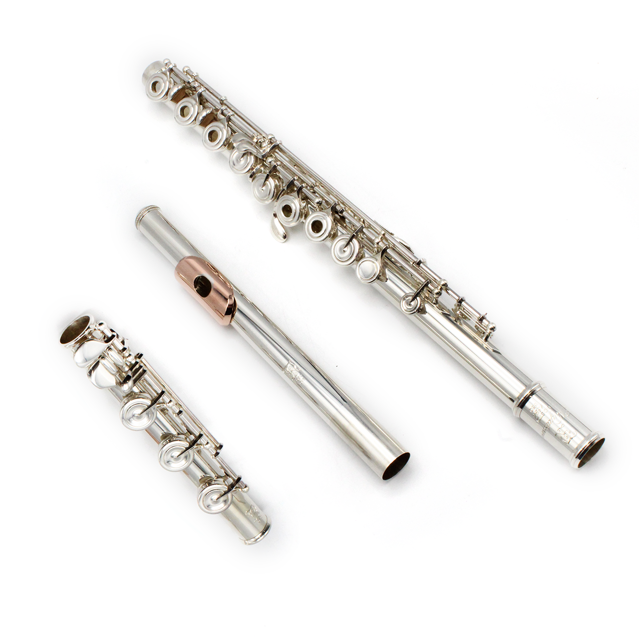 Nagahara #1324 - 950 Silver, Offset G, Split E Mechanism, C# Trill Key, B Footjoint, 10K Gold Lip Plate, Platinum Nagahara Extended Riser