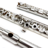 Nagahara Flute #1372 - 950 silver, offset G, split E mechanism, C# trill key, D# roller, B footjoint, 14K gold riser