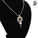 Open Hole Flute Key Necklace with Freshwater Pearl