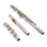 Pearl Elegante 795 Vigore #18621 - Tubo de plata esterlina, Sol desplazado, mecanismo de Mi dividido, llave de trino de Do#, rodillo de Re#, pata de Si, placa labial de oro de 3 quilates