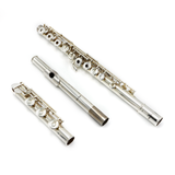 Pearl 525 #51856 - Sterling Silver Lip Plate and Riser, Offset G, Split E Mechanism, B Footjoint
