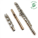 Powell Custom #13096 - 14K white gold tubing, Offset G, C# trill key, B footjoint, 14K Gold Mancke Headjoint