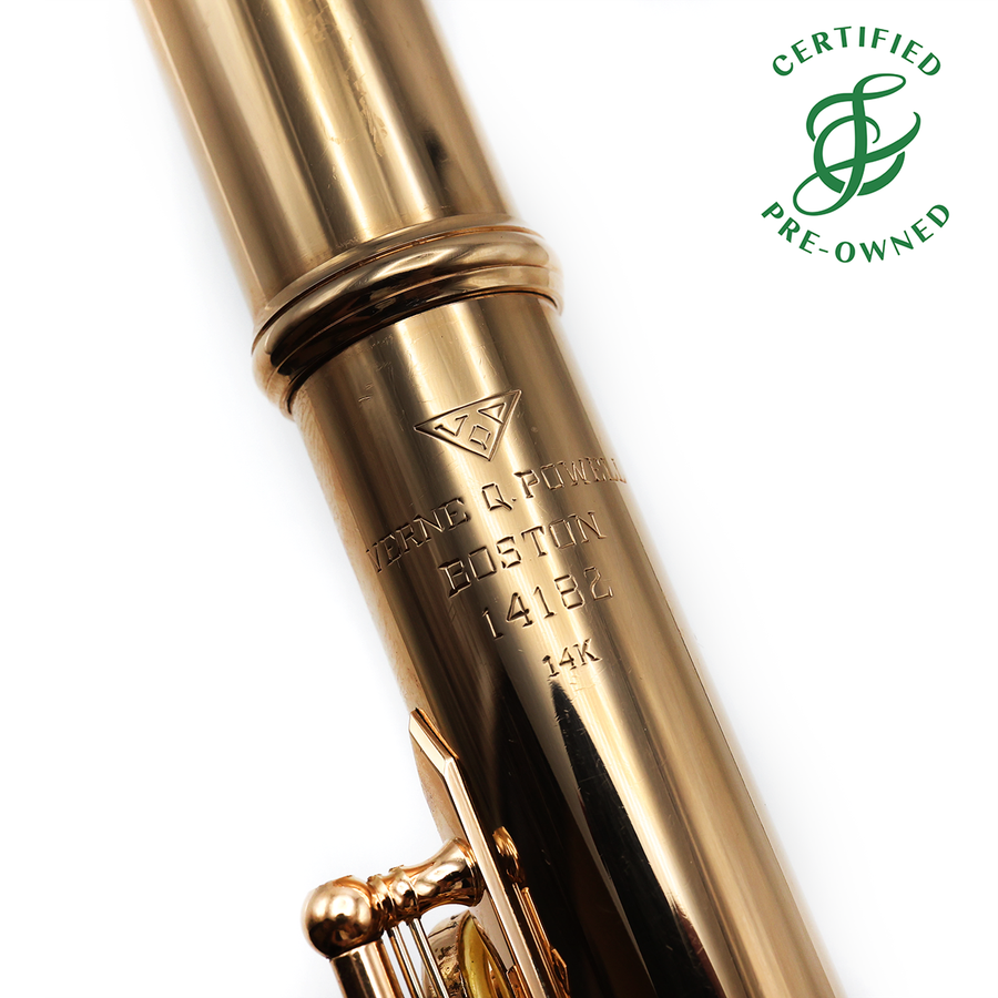 Powell Custom #14182 - 14K gold flute, inline G, C# trill key, D# roller, B footjoint, no headjoint