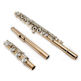 Powell Custom Flute in 18K Rose Gold with Silver Mechanism #16235 - Offset G, C# trill Key - Demo Model