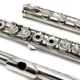 Powell Custom #2439 - Flûte en argent sterling, pied de sol en ligne, si