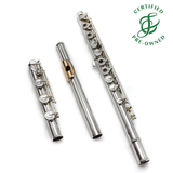 Powell Custom #2757 - Sterling silver flute, inline G, B footjoint, 14K gold lip plate and riser