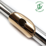 Powell Custom #2757 - Sterling silver flute, inline G, B footjoint, 14K gold lip plate and riser