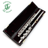 Powell Custom #2757 - Sterling silver flute, inline G, B footjoint, 14K gold lip plate and riser