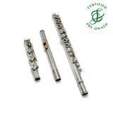 Powell Commercial #2801 - Silver flute, inline G, heavy wall, gold lip plate and riser