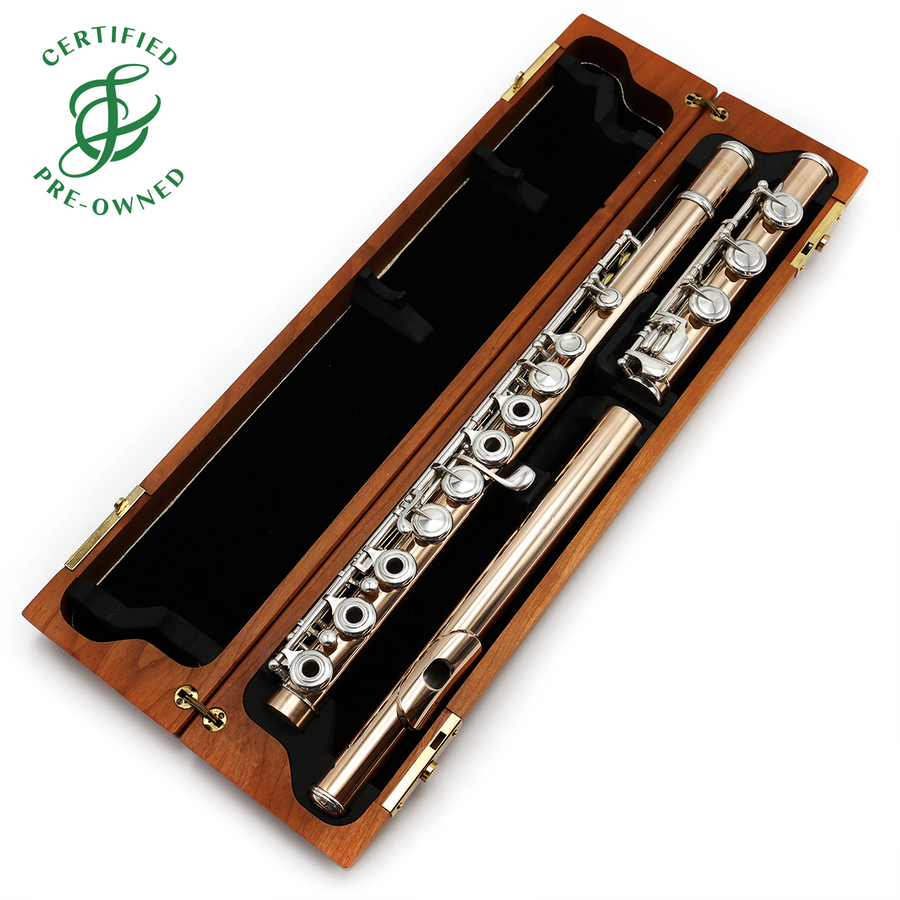 Powell 3100 Flute #31-1771 - 9K Aurumite tubing, Inline G, B footjoint