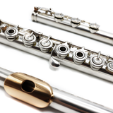 Powell Custom #5699 - Sterling Silver, Inline G, D# Roller, Heavy Wall, Gold Lip Plate and Riser