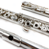 Powell Conservatory #HC-6775 - Sterling silver, offset G, C# trill key, D# roller, B footjoint, 14K rose gold crown
